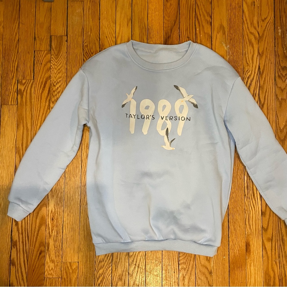 Light blue Taylor Swift theme sweatshirt